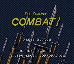 Sgt. Saunders' Combat! (Japan) Title Screen